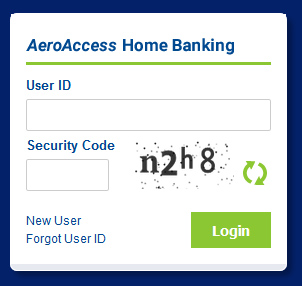 SecurityCode.jpg AeroAccess Home Banking prompting for a Security Code to be entered before logging in.
