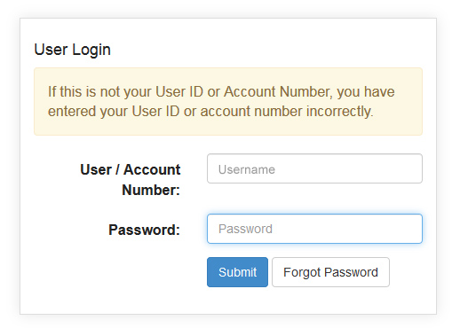 User Login pop up prompt